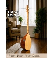 Piarro Maun Ağacı Kısa Sap  Bağlama (Parlak Cila )