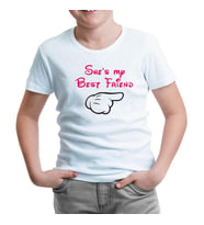 She's my Best Friend 1 Beyaz Çocuk Tshirt