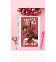 Sanada Yukimura Anime Defter 1 Adet Özel Tasarım A4 Boyutu Telli Çizgili Defter 21*29 Cm