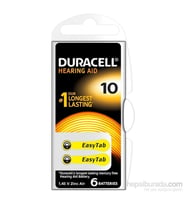 Duracell 10 Numara 6 Lı İşitme Cihazı Pili