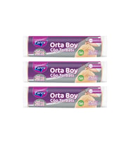 Büzgülü Çöp Torbası Vanilya Kokulu Orta Boy 15'li 55 x 60 cm Üçlü Paket