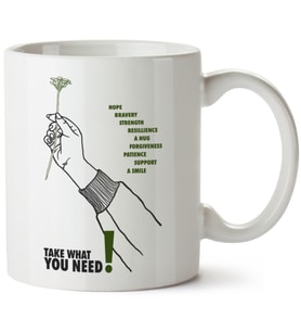 Take What You Need Baskılı Porselen Kupa Bardak