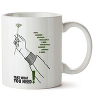 Take What You Need Baskılı Porselen Kupa Bardak