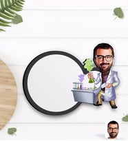 BK Gift Kişiye Özel Erkek Kimya Öğretmeni Karikatürlü Ahşap Bardak Altlığı-2