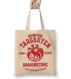 Game Of Thrones House Targaryen Bez Çanta Uzun Saplı
