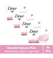 Dove Beauty Cream Bar Katı Güzellik Sabunu Pink Nemlendirici Etkili 90 g x4