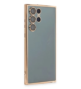 Durukar® Samsung Galaxy S22 Ultra Kılıf Lensli Silikon - Gold