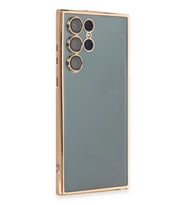 Durukar® Samsung Galaxy S22 Ultra Kılıf Lensli Silikon - Gold