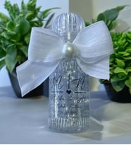 Söz - Nişan -Nikah Hediyesi Simli ve İncili Kolonya (10 Adet) 017 (Şeffaf)