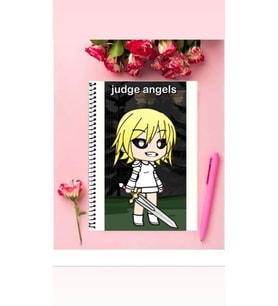 Judge Angels Anime Defter 1 Adet Özel Tasarım A4 Boyutu Telli Kareli Defter 21*29 Cm