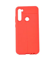 Xiaomi Redmi Note 8 Kılıf Deri Tarzı Niss Silikon Case (Kırmızı)