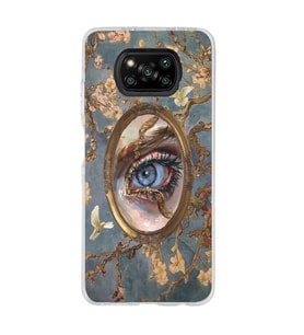 Poco X3 Pro / X3 NFC Uyumlu Aesthetic Göz Tasarımlı Şeffaf Telefon Kılıfı