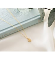 925 Ayar Gümüş Kasım Ayı Doğum Taşı ( Citrine ) Damla Kolye