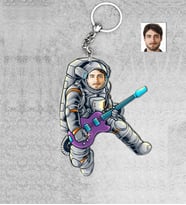 Kişiye Özel Astronot Erkek Ahşap Anahtarlık-1
