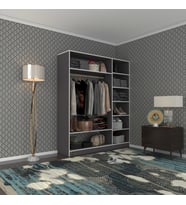 Kenzlife giysi dolabı dursun 180*150*40 gri gardırop