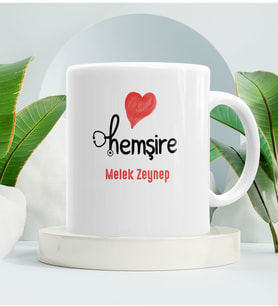 Hemşireye Hediye Kupa Bardak Beyaz 002