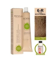 Renna AMONYAKSIZ Bitkisel Yıpranmış Saçlar İçin Saç Boyası 6-R YOĞUN KOYU KUMRAL 60ml