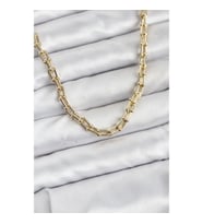 Mey İthalat® Gold Renk Pirinç Tifani Model Kadın Kolye