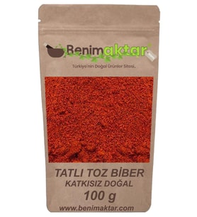 BenimAktar Toz Tatlı Biber Maraş Yeni Mahsül 100 Gr