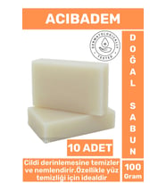 Doğal Güzel Kokulu Derinlemesine Cilt Yüz Temizleyici Nemlendirici Organik Acıbadem Sabunu 10 Adet