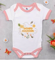 BK Kids Babamın Kızçesiyim Tasarımlı Pembe Bebek Body Zıbın-1