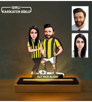 Kişiye Özel Erkek Karikatür Işıklı Taraftar Tasarımlı Biblo, Taraftar Hediyesi, Sevgili Taraftar Hediyesi