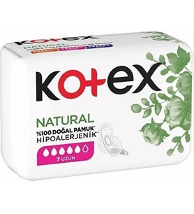 Kotex Natural Hipoalerjenik Uzun Ped 7'li 8691900173707
