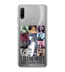 Huawei P30 Lite Uyumlu Taylor Swift Desenli Şeffaf Telefon Kılıfı