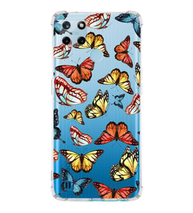 PrintiFy Realme C25 Uyumlu Water Color 2 Baskılı Şeffaf Köşe Korumalı Antişok Kılıf