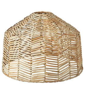 Sarkıt Lamba Abajur Başlığı, Rattan, 45 cm