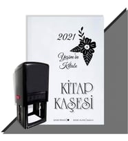Kişiye Özel Çiçek Buketi 13 2021 Otomatik Kitap Kaşesi (Siyah)