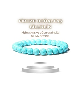 Nelleovana Firuze Doğal Taş Bileklik ( Şans ) 8 Mm