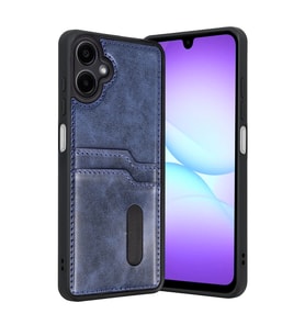 Samsung Galaxy A07 4g Sara Kartvizitli Deri Kılıf - Lacivert