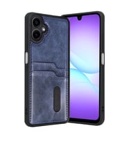Samsung Galaxy A07 4g Sara Kartvizitli Deri Kılıf - Lacivert