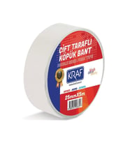 KRAF ÇİFT TARAFLI KÖPÜK BANT 25MMX5M 5025G