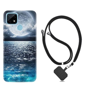 Realme C11 C21 C21Y C25Y C11 2021 Kılıf Boyun Askılı Silikon Great Moon 1301
