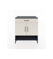 Hyperion Şifonyer 2 Raflı Tek Çekmeceli 2 Kapaklı 88x44x96 Antrasit-Aytaşı