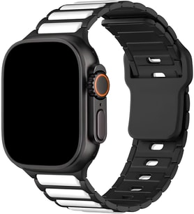 Lexroo Aple Watch 11 10 9 8 7 6 SE Ultra Uyumlu 42 44 45 46 49mm Çift Renk Bakla Desen Hibrit