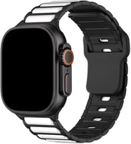 Lexroo Aple Watch 11 10 9 8 7 6 SE Ultra Uyumlu 42 44 45 46 49mm Çift Renk Bakla Desen Hibrit