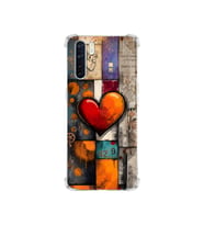 PrintiFy Oppo A91 ile Uyumlu Düşlerin Dansı Serisi Zamanın Kalbi Tasarımlı Uv Baskılı Köşe Korumalı Antişok Kılıf