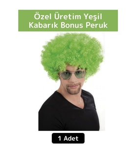 Premium Eğlenceli Etkinlik Kostüm Cadılar Bayramı Kabarık Bonus Afro Kıvırcık Unisex Parti Peruğu