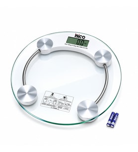 DİJİTAL - PİLLİ YUVARLAK BANYO BASKÜL TERAZİ TARTI LCD EKRAN 180KG/0.1G 30X30CM İ11-026 (5680)