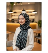 Premium Dalga Desenli Eşarp– Modern Desenli Hafif Tesettür Eşarp