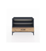 Arges Şifonyer 2 Raflı Tek Çekmeceli 88x30x64 Antrasit-Çam