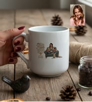 Kişiye Özel Karikatürlü Movie Lover Kupa Bardak Doğum Günü Hediyesi