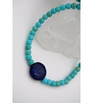 STONEAGE Lapis Lazuli ve Turkuaz Taşlı Metalsiz Bileklik Antialer (Altın / Dore)