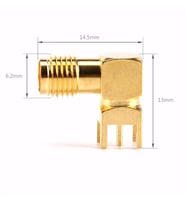 SMA PCB Tip Soket 90 Derece SMA-KWE GSM GPS GPRS RF Anten Soketi