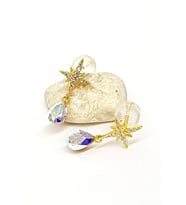 Swarovski taşlı Kutup Yıldızı Figürlü Minimal Gümüş Küpe