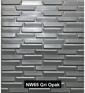 Nw65 Gri Opak 10'lu Kendinden Yapışkanlı Duvar Kağıdı Paneli (Karışık)