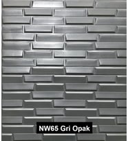 Nw65 Gri Opak 10'lu Kendinden Yapışkanlı Duvar Kağıdı Paneli (Karışık)